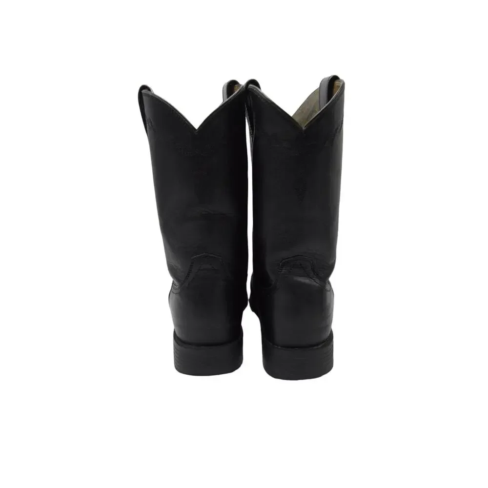 Ariat Men's Black Leather Roper Western Boots Sz 13EE WIDE Gentle Wear